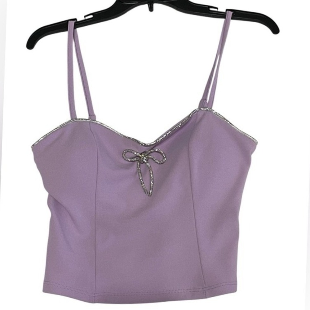 NWT Honey & Sparkle‎ Rhinestone Tank Top Lavender Size Medium